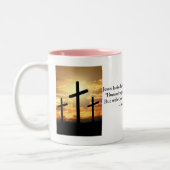 Bible Verse Coffee Mug Pink - Matthew 19:26 (Gauche)