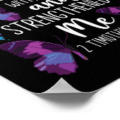 Bible Verse de Heer zingt met mij en Poster (Hoek)