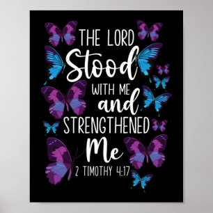 Bible Verse de Heer zingt met mij en Poster