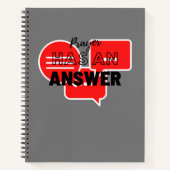 Bible Verse Écriture avec mots noirs Carnet (Devant)