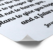 Bible Verse Écriture Jérémie 29:11 Poster du mur (Coin)