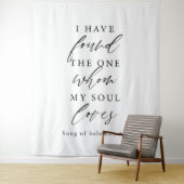 Bible Verse Elegant Calligraphy Wedding Backdrop  Wandkleed (In situ)