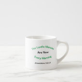 Bible Verse Espresso Mug Lamentations 3:22-23 (Droite)