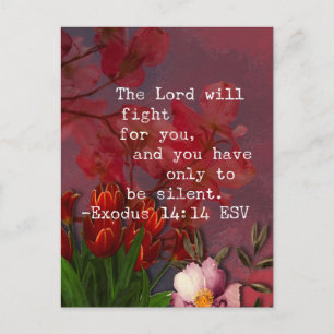 Bible Verse Exode 14:14 Carte postale