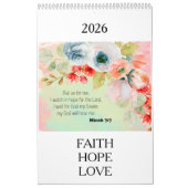 Bible Verse Floral  Calendar 2026 Kalender (Hoes)