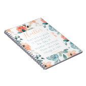 Bible Verse Floral Carnet rose (Côté Droit)