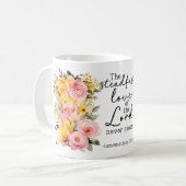 Bible Verse Floral Love of God Coffee Mug (Devant gauche)