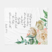 Bible verse floral Psaume polaire couverture (Devant (Horizontal))