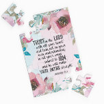 Bible verse floral Puzzle<br><div class="desc">La Bible verse floral Puzzle- design est basé sur le rôle dominant des fleurs.</div>