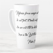 Bible Verse Fret Not Psalm 37:8-9 Latte Mug (Angle gauche)