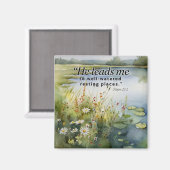 Bible Verse Fridge Magnet - Psaumes 23 (Recto/Verso)