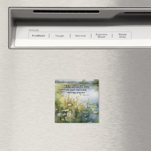Bible Verse Fridge Magnet - Psaumes 23 (In Situ (Lave-vaisselle))