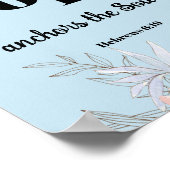 Bible verse Hébreux bleu Floral Poster (Coin)