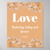 Bible verse Hébreux Léger Terracota Poster Floral (Devant)