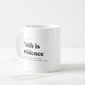 Bible Verse Hebrews 11:1 Mug (Devant gauche)