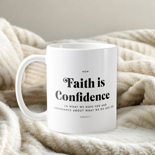 Bible Verse Hebrews 11:1 Mug Koffiemok