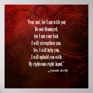 Bible Verse Isaïe 41 10 Poster