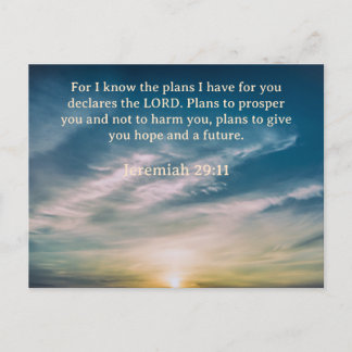 Bible Verse Jeremiah 29:11 Briefkaart