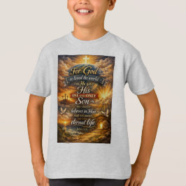 Bible Verse John 3:16 Kid's Tee Shirt