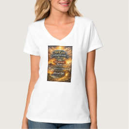 Bible Verse John 3:16 Women's V-Neck Tee T-shirt