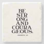 Bible verse Joshua  Stenen Onderzetter (Voorkant)