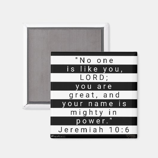 Bible Verse Magnet - Jérémie (Recto/Verso)