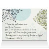 Bible Verse Matthew 11:28 Belle carte Vintage (Intérieur Horizontal (Haut))