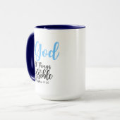 Bible Verse Mug - Matthew 19:26 (Devant gauche)