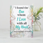 Bible Verse Multicolor Wedding Invitations Cartes (Debout devant)