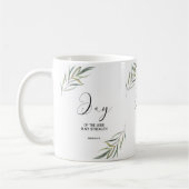 Bible verse Nehemiah Écriture feuille Café Mug (Gauche)