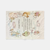 Bible verse nursery animals fleece blanket deken (Voorkant (Horizontaal))