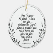 Bible Verse Ornement - Jérémie 29:11 Ornement (Gauche)