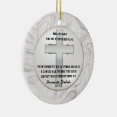 Bible Verse Ornements avec Votre Nom et Écriture (Droite)
