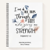 Bible Verse Philippians Floral Prayer Journal (Devant)