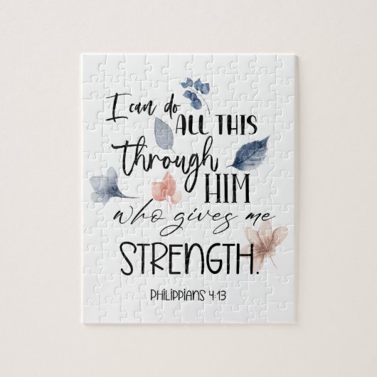 Bible verse Philippians Puzzle Legpuzzel (Verticaal)