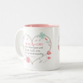 Bible Verse Proverbes 3:5 Coeur floral Mug (Devant gauche)
