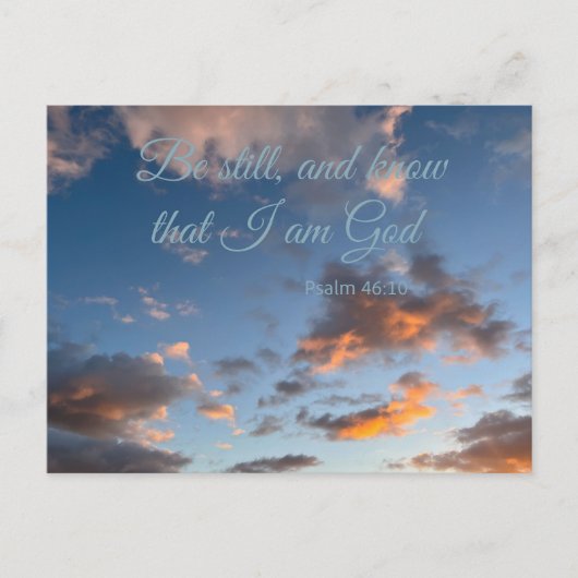 Bible Verse Psalm 46:10 Briefkaart (Voorkant)