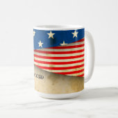 Bible Verse Psaumes 33:12 sur une Mug Drapeau Vint (Devant droit)