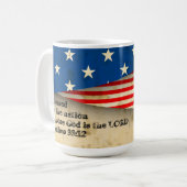 Bible Verse Psaumes 33:12 sur une Mug Drapeau Vint (Devant gauche)