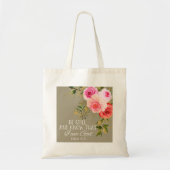 Bible verse Sac fourre-tout floral (Devant)