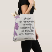 Bible verse Sac fourre-tout floral (De près)