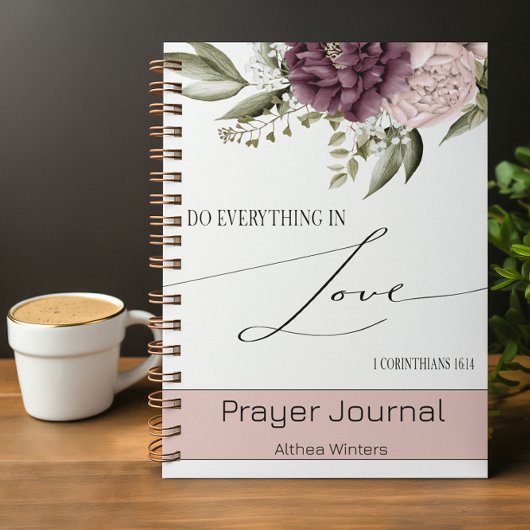 Bible Verse sur l'amour Spiral Prayer Journal