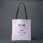 Bible verse Tote Bag<br><div class="desc">Bible verse inspired with flowers</div>