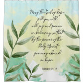 Bible verse vert feuille Douche rideau (Devant)