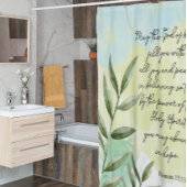 Bible verse vert feuille Douche rideau