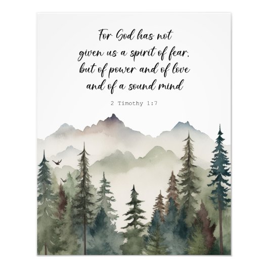 Bible Verse Wall Art Poster 2 Timothy (Voorkant)