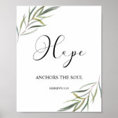 Bible verset Hébreux script feuille Poster (Devant)