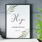 Bible verset Hébreux script feuille Poster