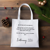 Bible verset Inspiration Soyez fort Sac fourre-tou