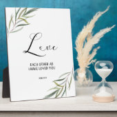 Bible verset Jean Écriture feuille Plaque (Côté)